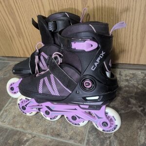 Capix Black Inline Skate Boot with Lilac Accents